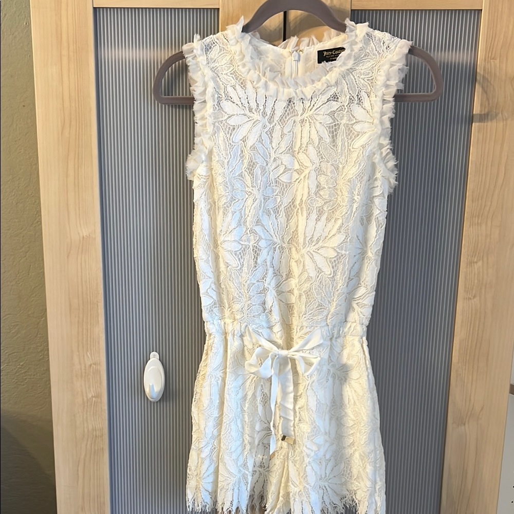 Juicy Couture White Lace Romper